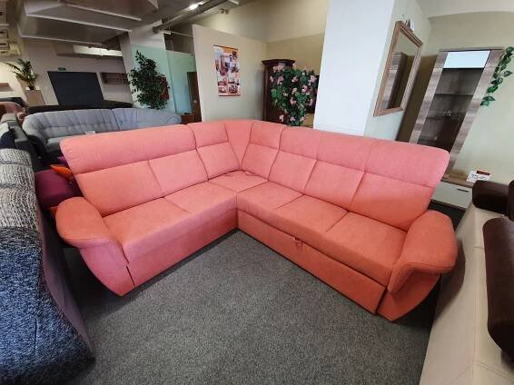 Rohová sedací souprava PLATON MINI, oranžová - Nábytek Real