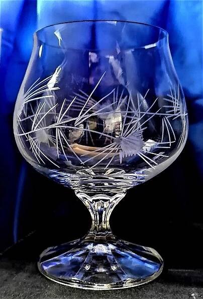 LsG-Crystal Skleničky broušené na koňak Brandy Bodlák dárkové balení satén Ina-283 250 ml 6 Ks.