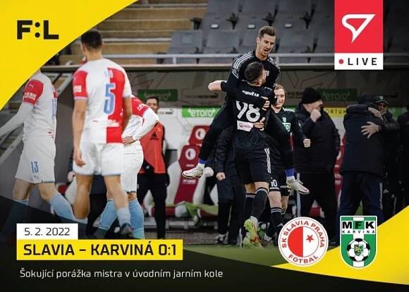 Fotbalové karty Fortuna Liga Live od Sportzoo 2021-22 - L-088 Slavia - Karviná