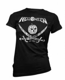 Merch Helloween: Tričko Dámské Pirate XL