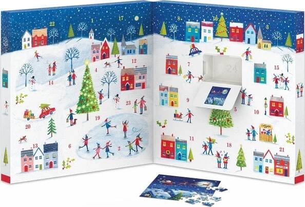 Eurographics Puzzle Adventní kalendář Vánoční město 24x 50 dílků