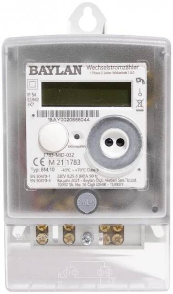 Counttec BT10 digitální jednofázový elektroměr, 60 A, úředně schválený: Ano, 1 ks
