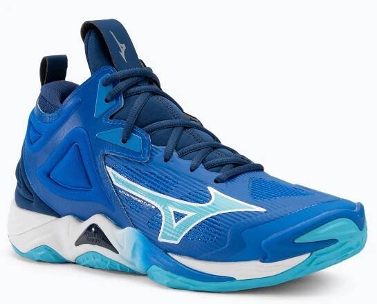 Pánské volejbalové boty Mizuno Wave Momentum 3 Mid mugen blue/white/estate blue