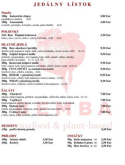 Menu - Bemba