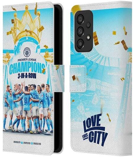 Pouzdro na mobilní telefon Pouzdro na mobil Samsung Galaxy A33 5G - HEAD CASE - Manchester City - Champions 2 (Otevírací obal, kryt na mobil Samsung Galaxy A33 5G - Fotbal Manchester City Mistři 2)