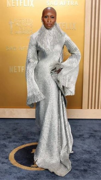 sag awards red carpet 2025 cynthia erivo