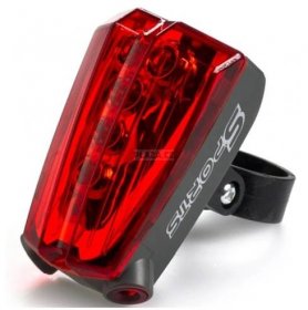 Zadní cyklistické blikací červené LED světlo se dvěma lasery - Cyklistika