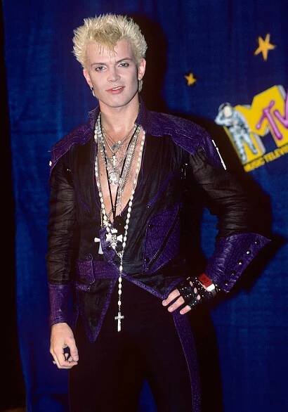 Billy Idol at the 1984 MTV Video Music Awards at Radio City Music Hall in New York City on September 14, 1984.