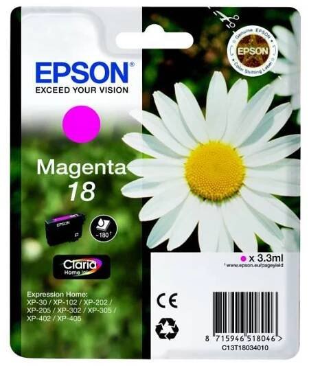 Inkoustová náplň Epson T1803, 180 stran - červená