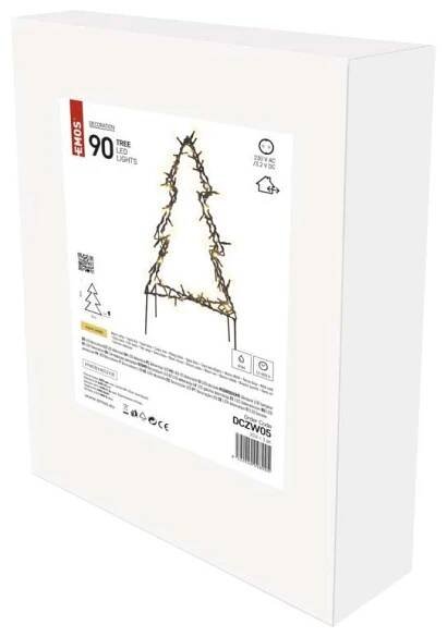 EMOS LED vánoční stromek kovový, 50 cm, venkovní i vnitřní, teplá bílá
