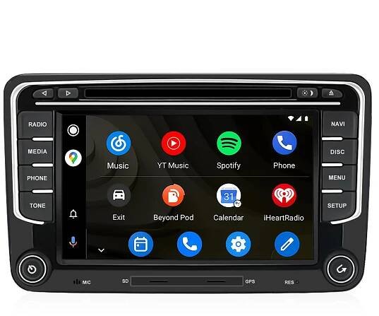 Android Radio mit CD DAB+ für VW Golf 5 Polo 6r Passat B6 B7 Tiguan 5N Touran Multivan T5 Android Navi Carplay Bluetooth RDS GPS DSP 4G LTE