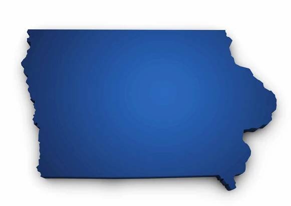 Map Of Iowa 3d Shape