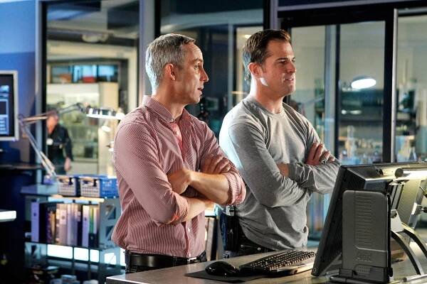 Kriminálka Las Vegas - Bezdomovci - Z filmu - Wallace Langham, George Eads