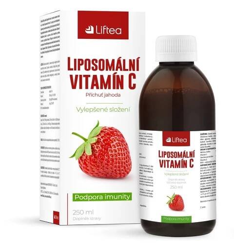 Liftea Liposomální vitamín C příchuť jahoda 250 ml