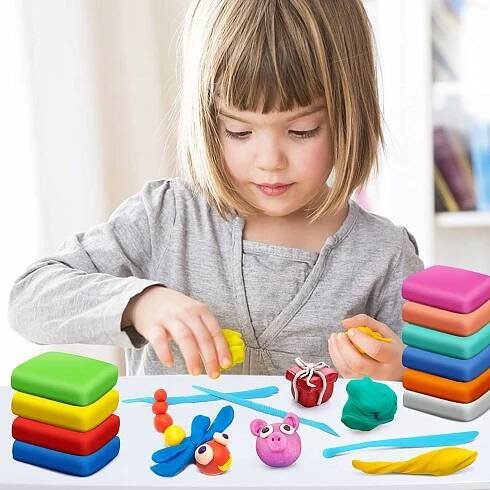Pěnová Plastelína 24 ks Polymerová senzorická hlína Plastická hmota Modelína za 132.00CZK - Allegro