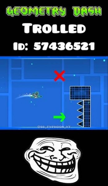 You've been TROLLED in Geometry Dash #geometrydash #trending #trollface #robtop #feedshorts #fyp