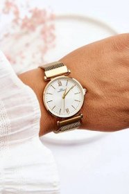 Kesi Síťovaný náramek Giorgio&Dario Analogové hodinky Zlato-bílá