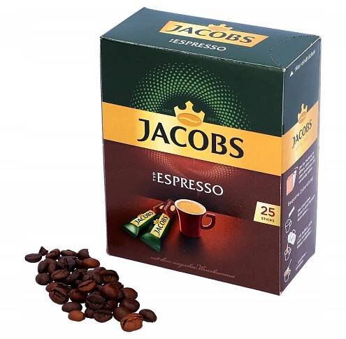 Jacobs Káva rozpustná Espresso v sáčcích 25 sáčků 45g z Německa Druh kávy arabica
