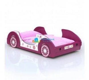Casaria dětská postel auto růžová 200 x 90 cm