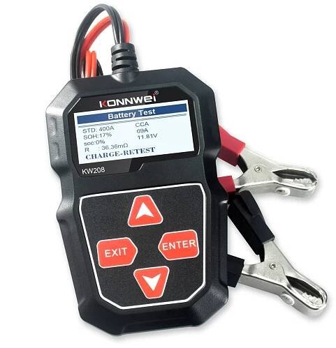 KONNWEI KW208 12V Autobatterielasttester Professioneller Kfz-Generatoranalysator - Wellenformspannungstest für Auto / Boot