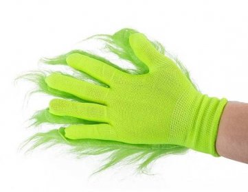 Dospělé rukavice Grinch k masce Grinch