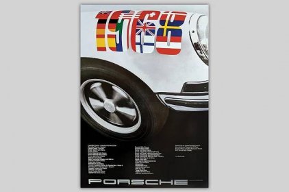 Classic Porsche 911 in this Erich Strenger poster
