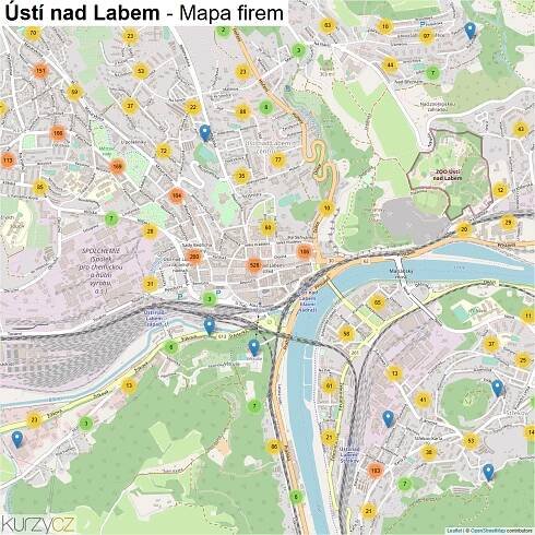 Ústí nad Labem - mapy | Kurzy.cz
