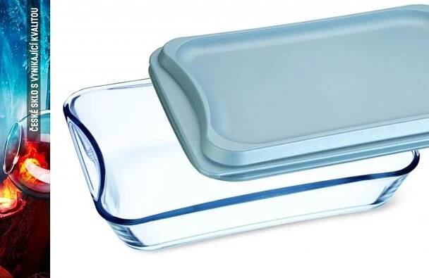 SIMAX KAVALIER - HRANATÝ PEKÁČ S PLASTOVÝM VÍKEM / RECTANGULAR ROASTER WITH PLASTIC LID