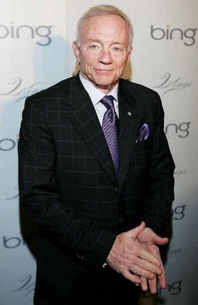 Dallas Cowboys owner Jerry Jones arrives for the 4th annual Two Kings Dinner hosted by Jay-Z and LeBron James at the W Dallas on February 13, 2010 in Dallas, Texas. 