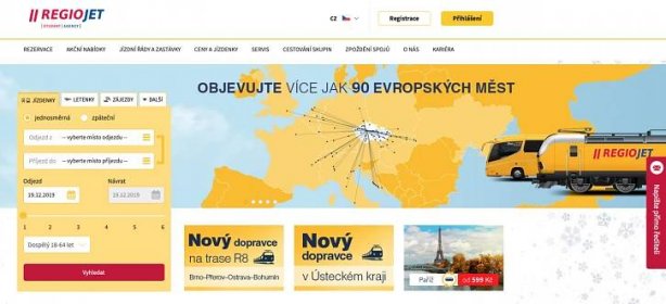 RegioJet - recenze a představení největšího soukromého přepravce v Česku