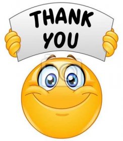 emoticon with thank you sign