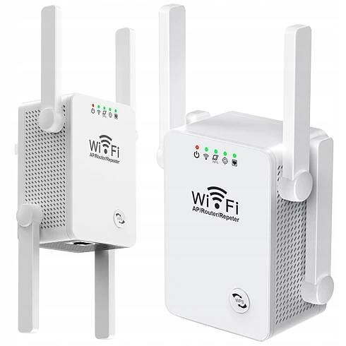 ZESILOVAČ SIGNÁLU Wi-Fi VÝKONNÝ REPEATER ACCESS POINT 300Mbs 4 ANTÉNY 2.4GHz