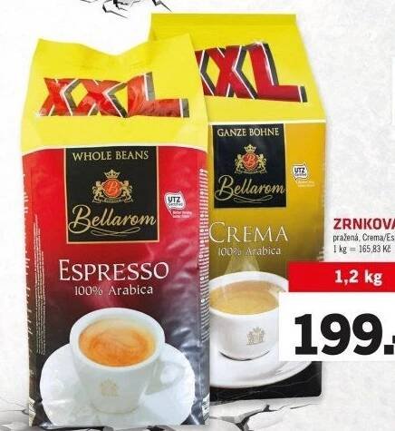 Zrnková káva Crema Bellarom