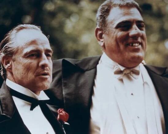 "The Godfather" Marlon Brando, Lenny Montana 1972 Paramount Pictures