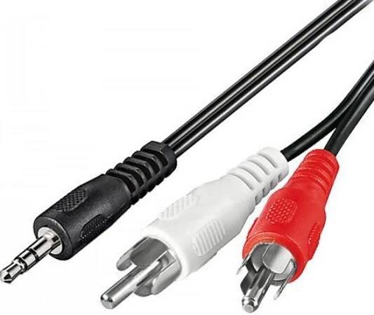 Kabel JACK 3,5mm - 2x CINCH M/M 2m
