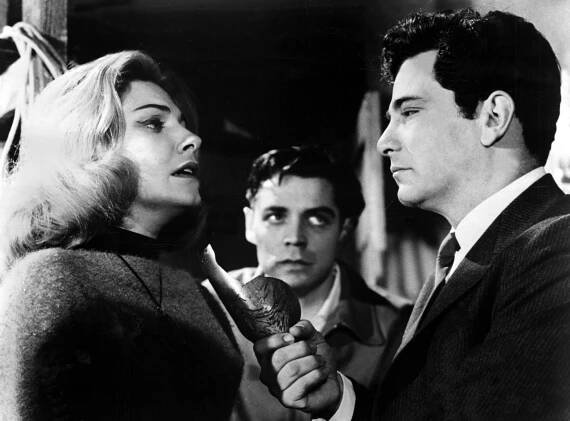 Jack Betts, Barbara Lord, Peter Falk in "The Bloody Brood."