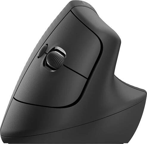 Logitech Lift/Vertikální/Optická/Pro leváky/4 000 DPI/USB+BT/Grafitová