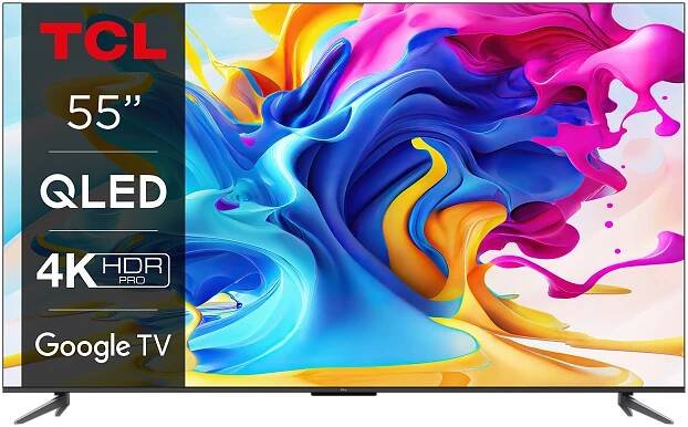 TCL TV 55" Qled GoogleTV DVB-T2/C/S2 H.265 HEVC