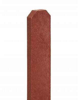 Plastová plotovka 78x21 mm, výška 120 cm, s tříhrannou hlavou, cihlová