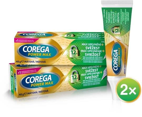 COREGA Power Max upěvnění + svěžest 2× 40 g