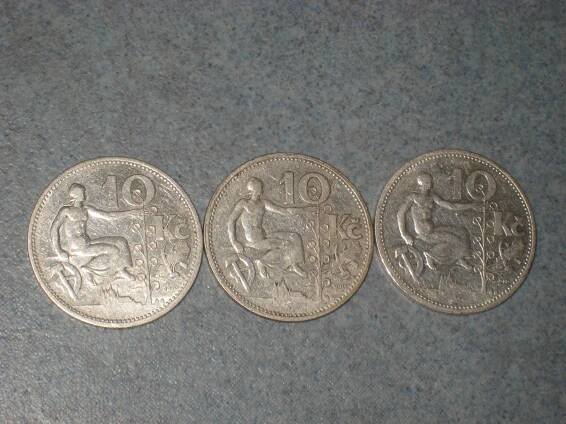 3 x 10 Kč, r. 1932 - Numismatika