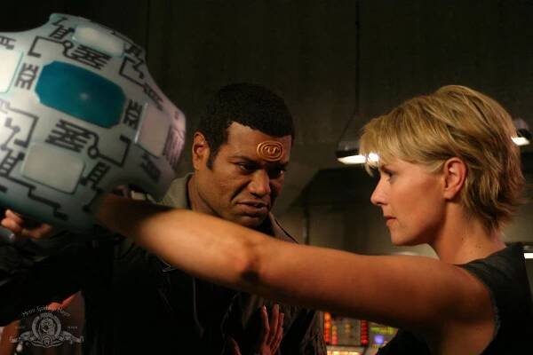 Hvězdná brána - Blíženci - Z filmu - Christopher Judge, Amanda Tapping