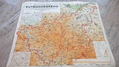 Stará mapa okresu Kutnohorského 1936 - Staré mapy a veduty