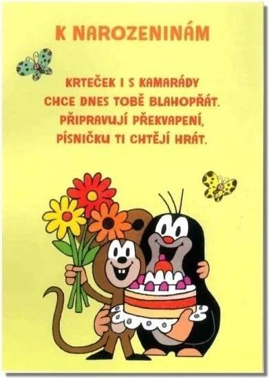Albi Hrací přání K NAROZENINÁM Krteček s dortem... Childrens dance 32819