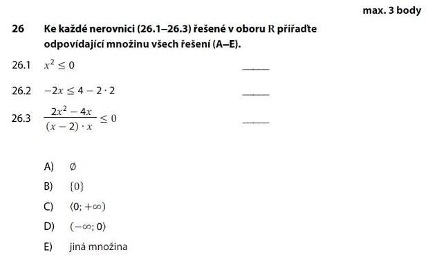 Didaktický test z matematiky - podzim 2018 - zadání úlohy 26