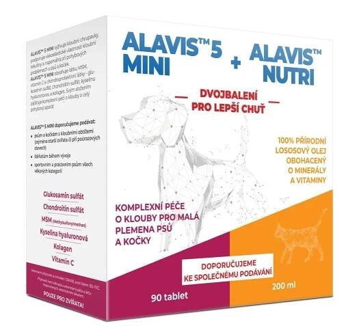 Dvojbalení Alavis 5 mini 90 tablet + Alavis Nutri 200 ml
