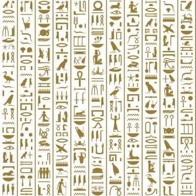 Obraz Starověké egyptské hieroglyfy bezešvé