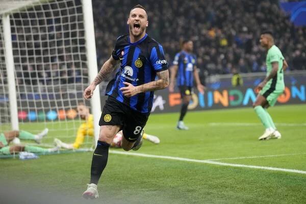 Fotbalisté Interu na úvod osmifinále Ligy mistrů doma udolali Atlético 1:0