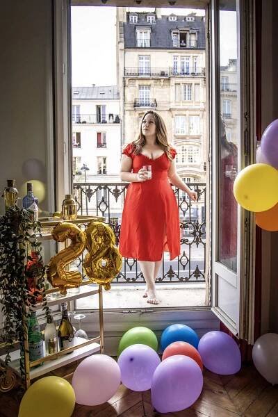 Emily Jackson celebrates her 28th birthday in Paris this past April.