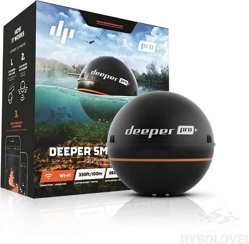 Deeper Pro+ Fishfinder nahazovací sonar WiFi s GPS